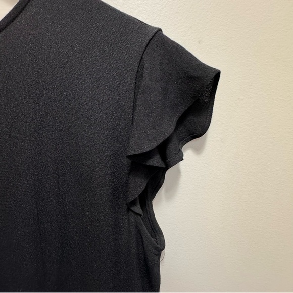 Zara Black Wide Leg Fringe Jumpsuit Size Medium Southwestern Whimsy Goth - Picture 12 of 15